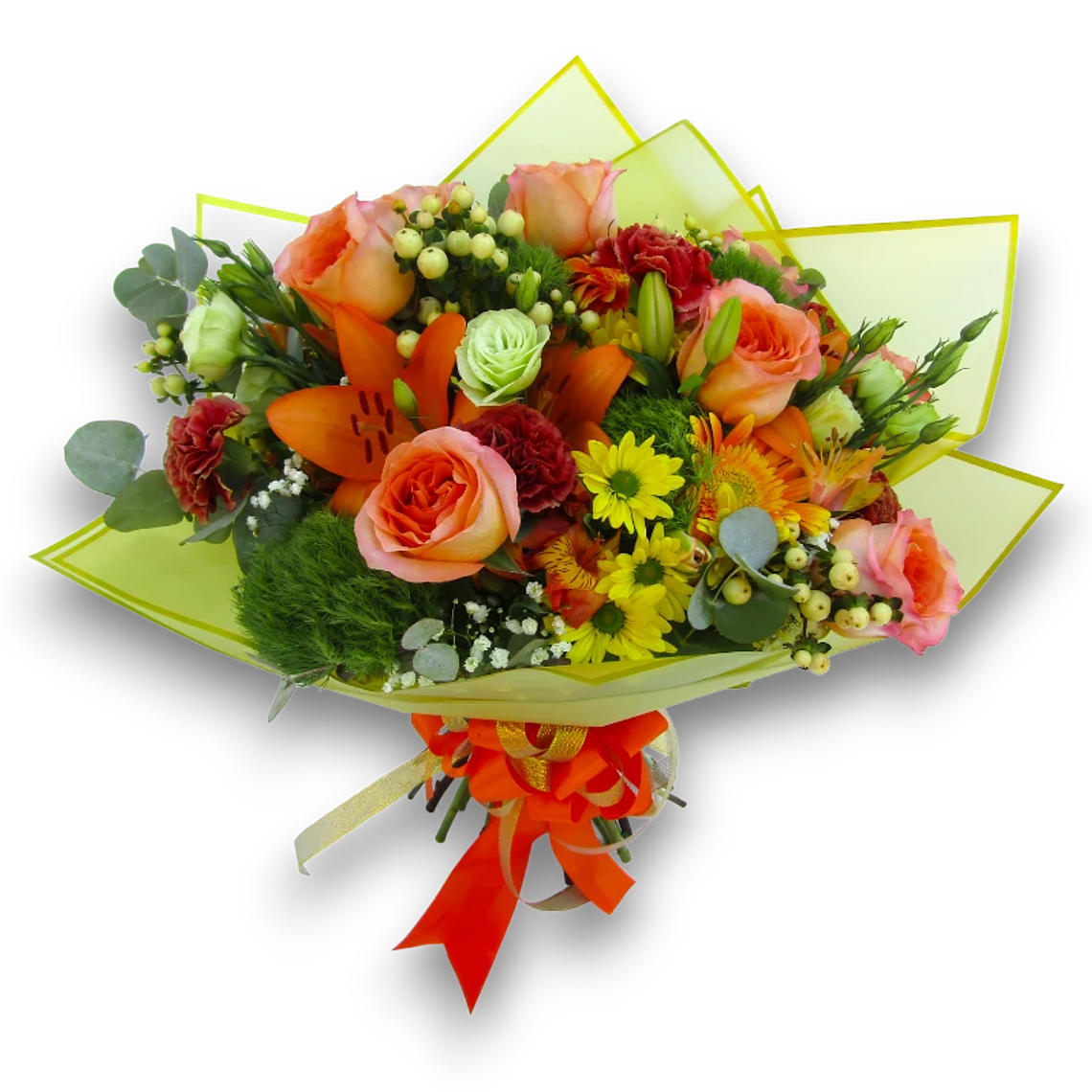 Ramo de Rosas Naranja – Alegría y Calidez 1
