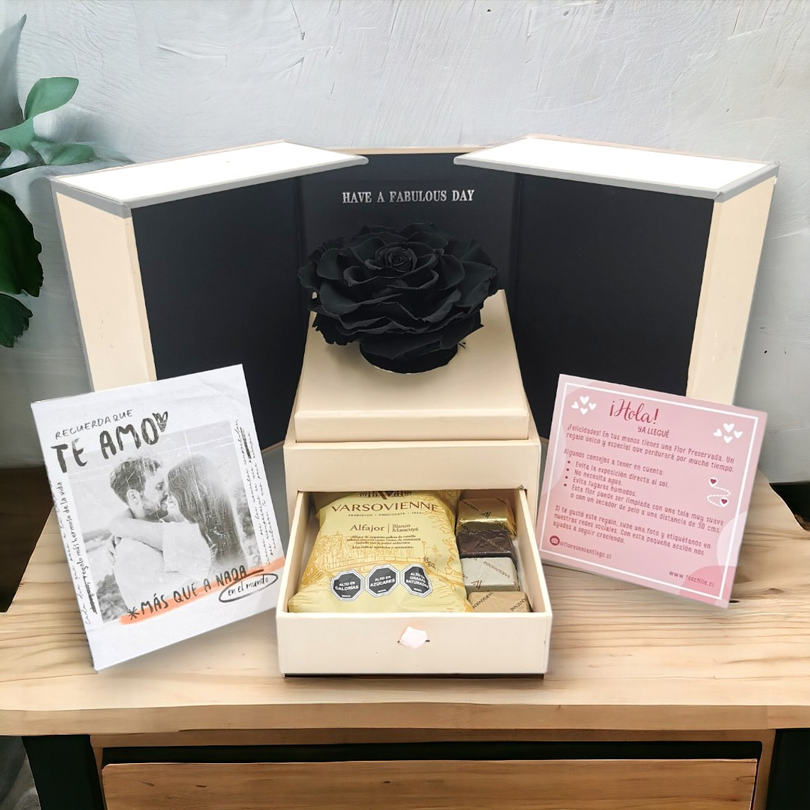 Box con Rosa Eterna Negra 1