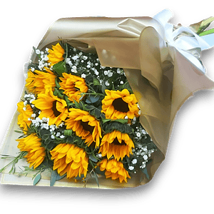 Ramo clásico con 10 Girasoles - Alegría Contagiosa