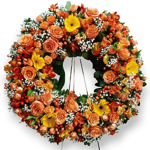 Corona Condolencias Otoñal en Atril