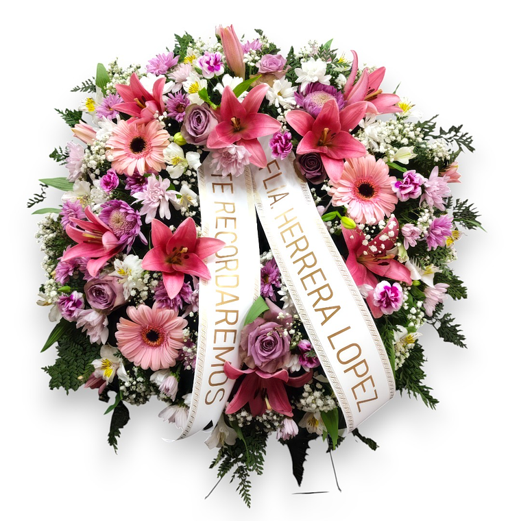 Corona de Condolencias con Cintas 1