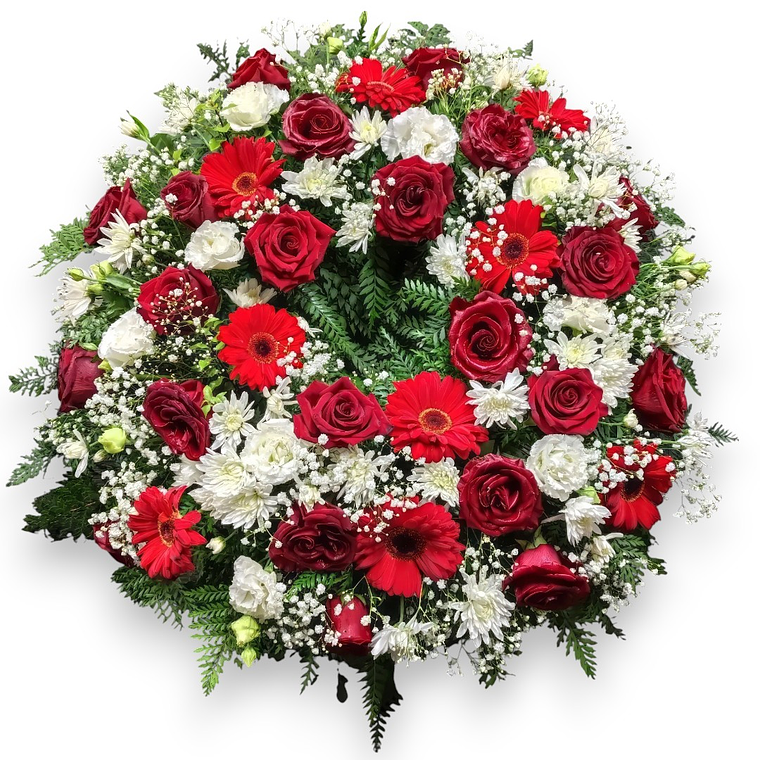 Corona de Condolencias Tonos Rojos [Condolencias] 1