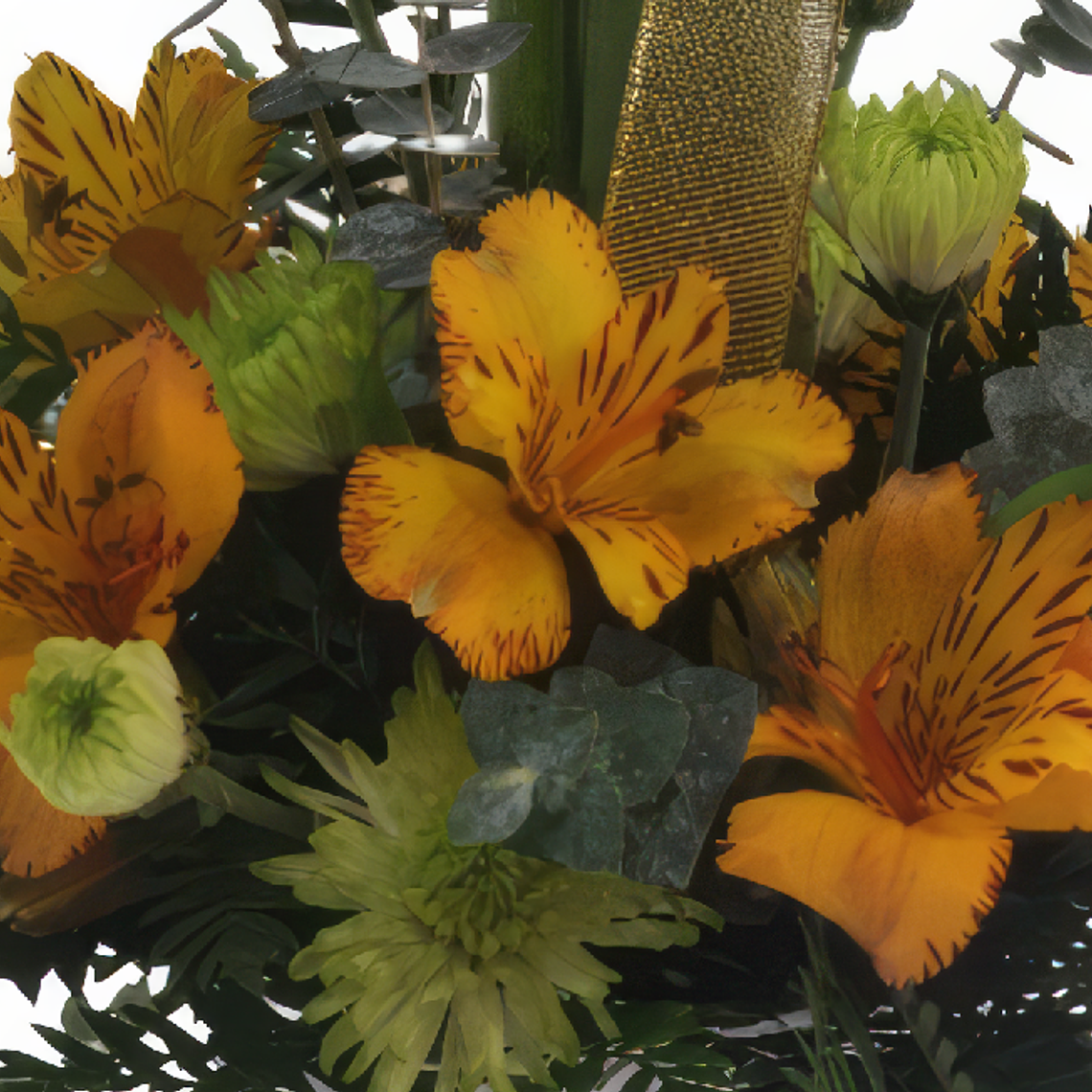 Arreglo de Condolencias con Girasoles y Rosas 2