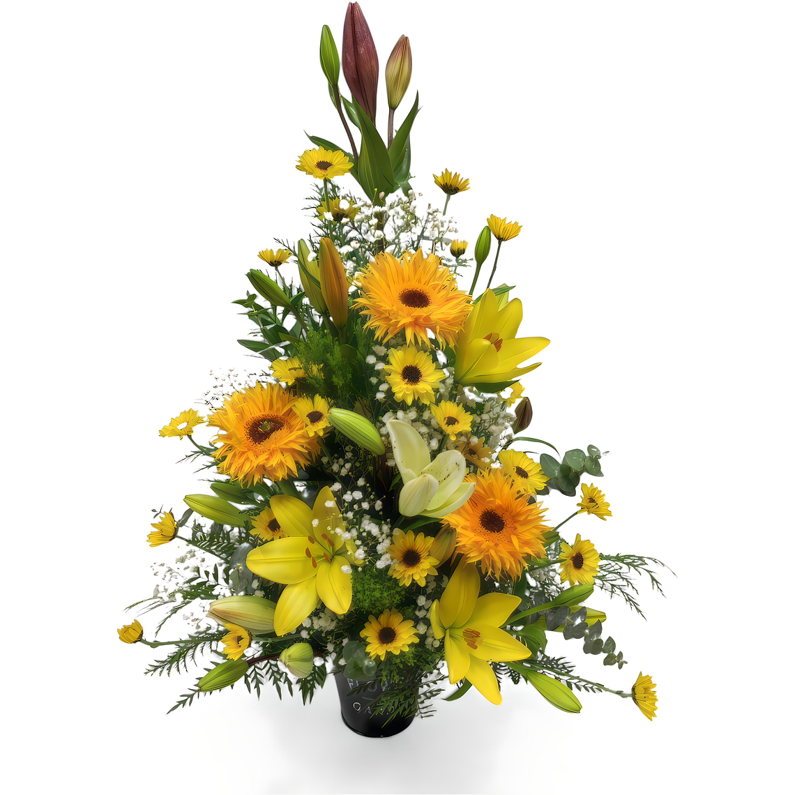 Arreglo Floral Amarillo para Condolencias | Liliums y Gerberas 1