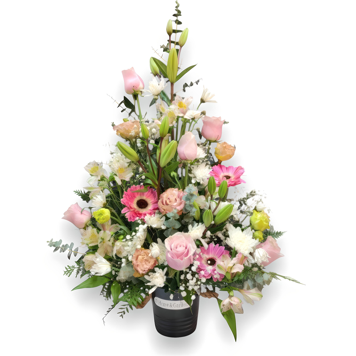 Arreglo Floral Rosado de Condolencias 1