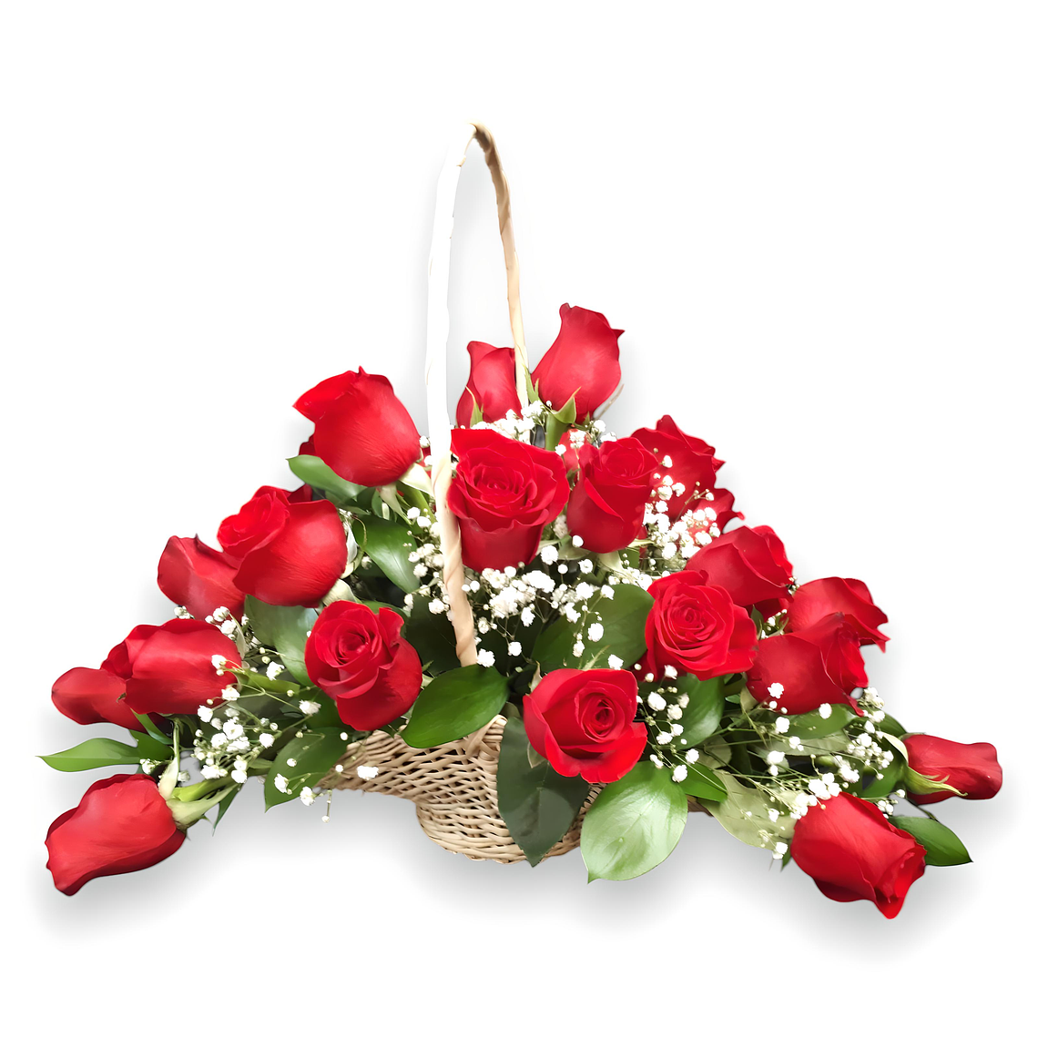 Canasta Condolencias Rosas Rojas - Amor Profundo 1