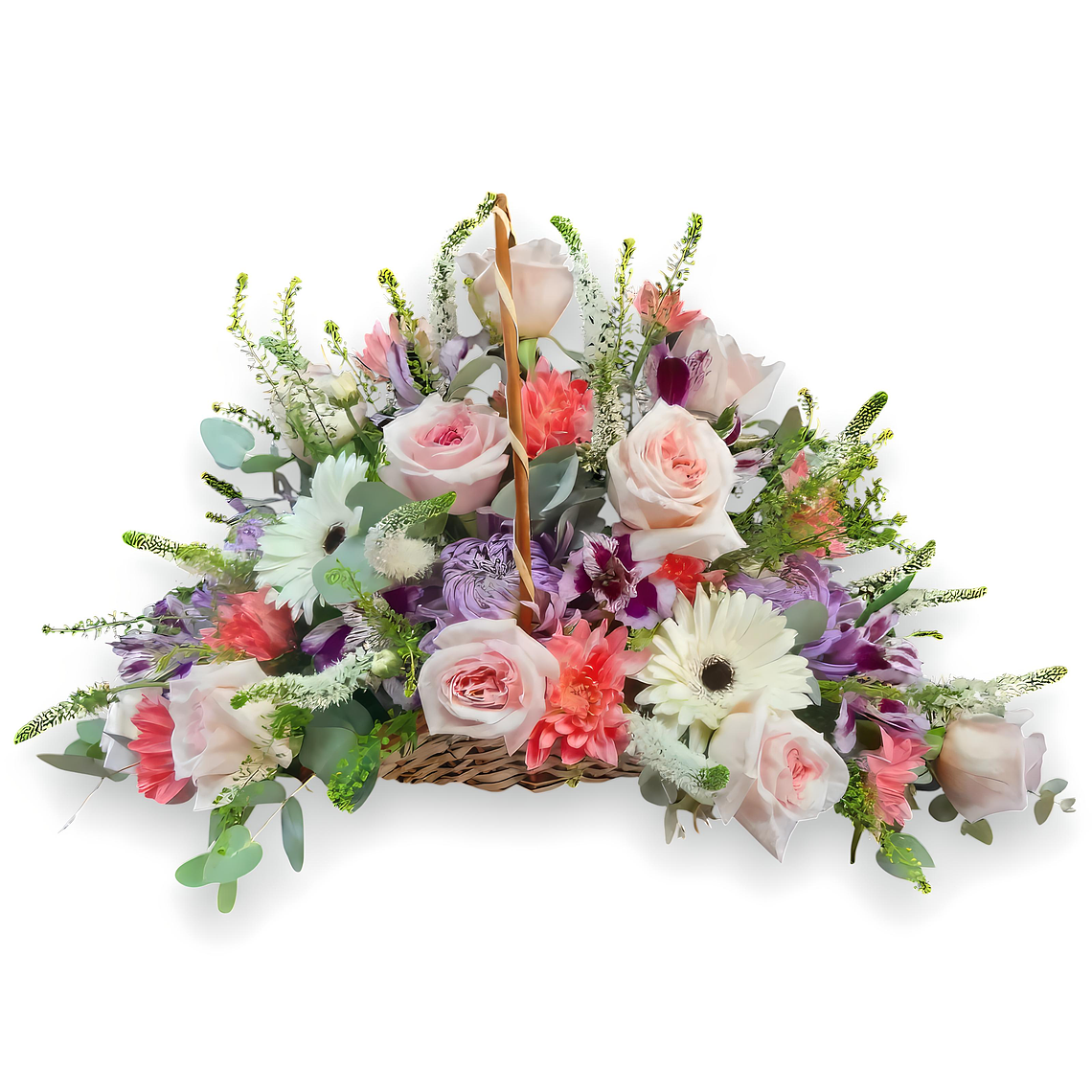 Cesta Ovalada Condolencias Pastel 1