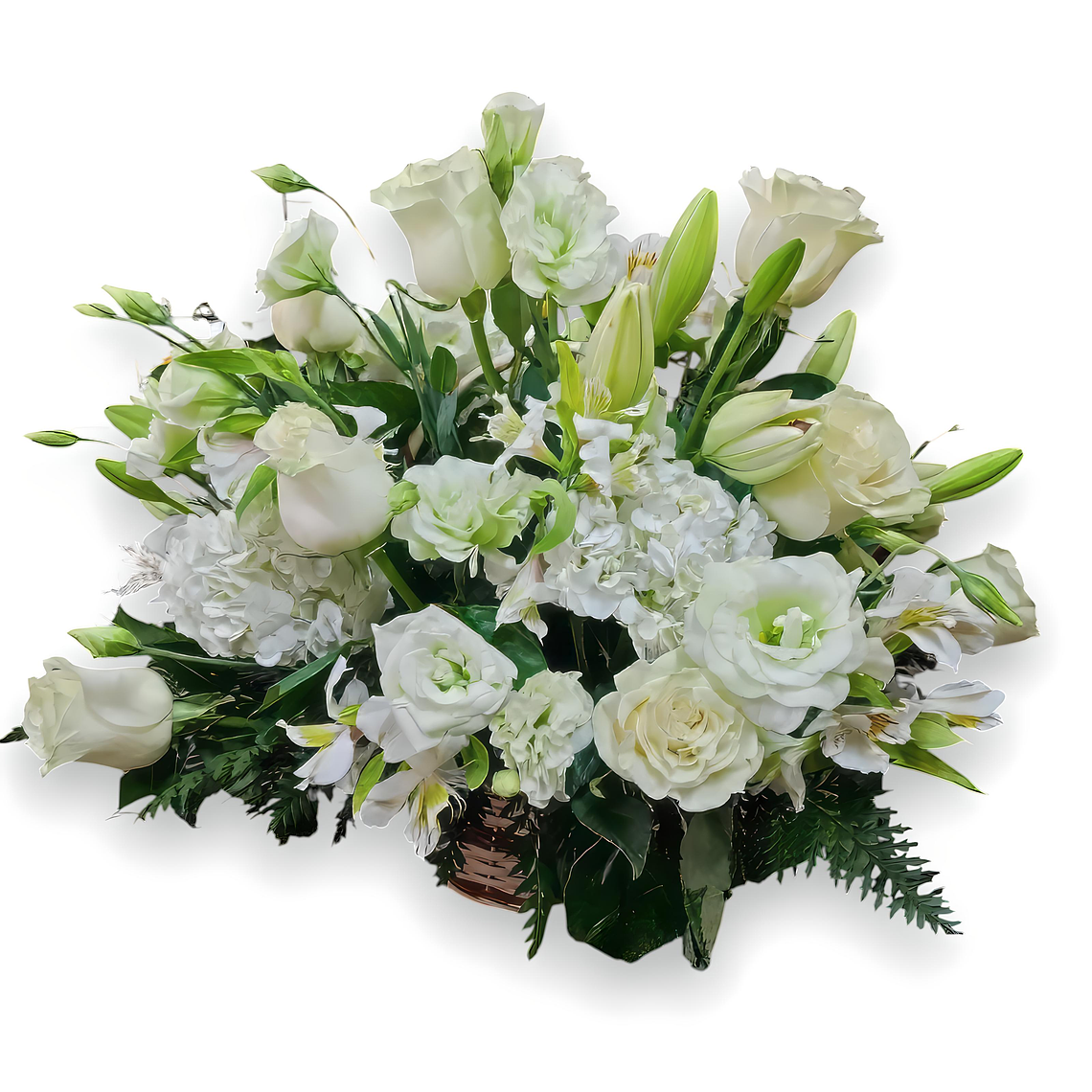 Canasta Condolencias 'Paz y Pureza' Blanca 1