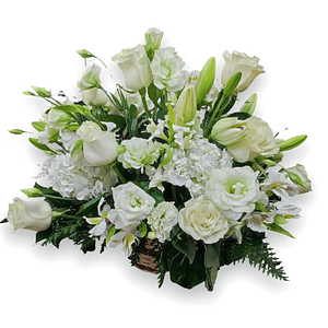 Canasta Condolencias 'Paz y Pureza' Blanca