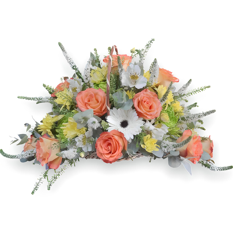 Cesta Condolencias 'Cálido Recuerdo' Durazno 1