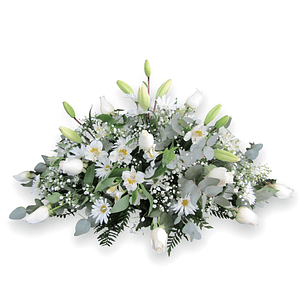 Cojín Fúnebre Blanco Clásico