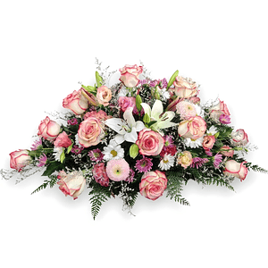 Cubre Urnas en tono Rosado y Blanco