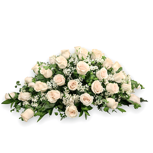 Cubre Urnas 50 Rosas Blancas