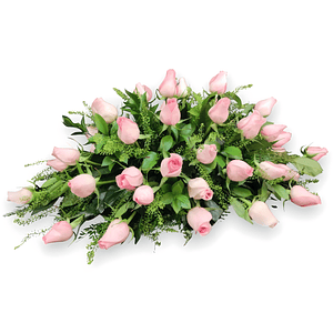 Cubre Urnas con 50 Rosas Rosadas 