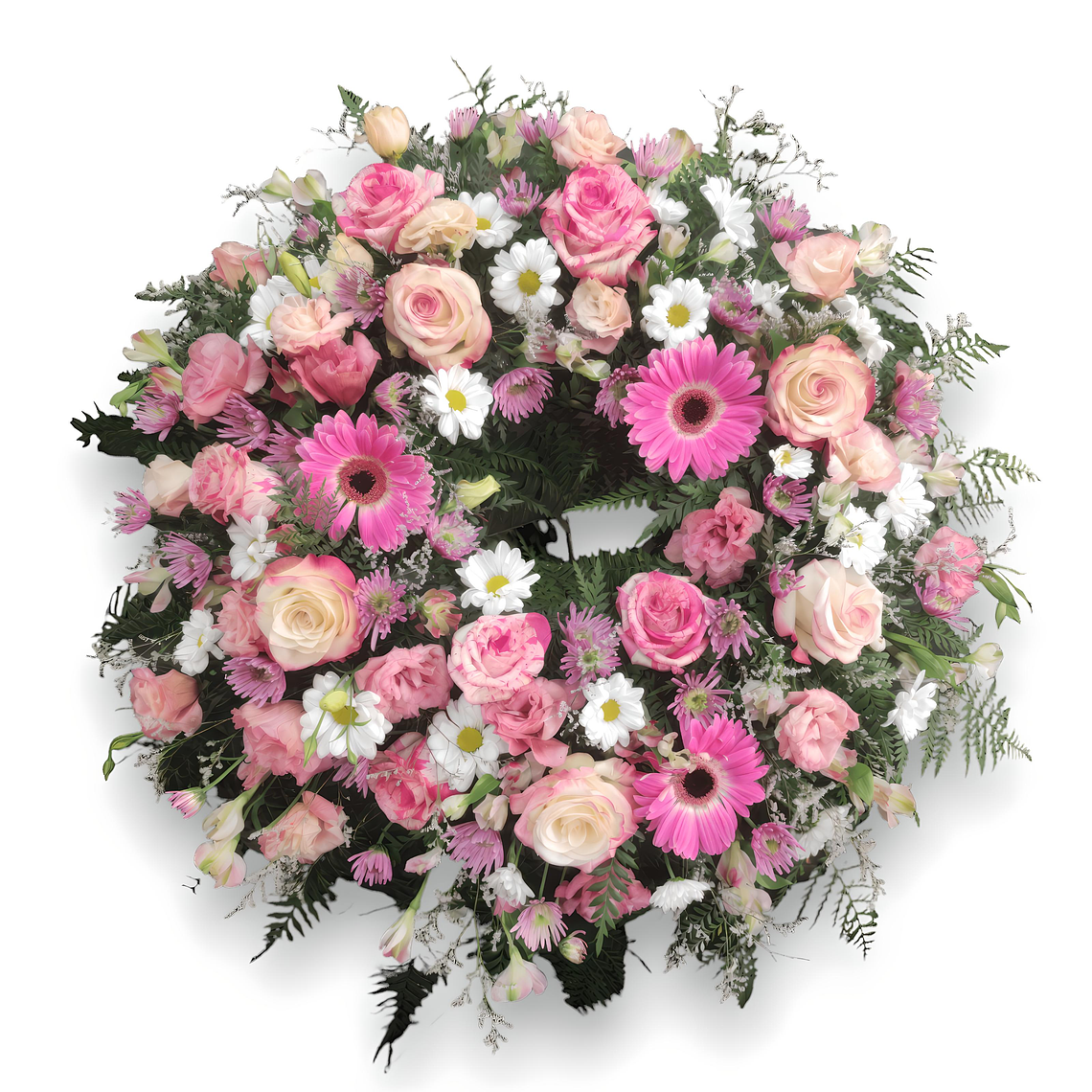 Corona de Condolencias Rosada [Condolencias] 1