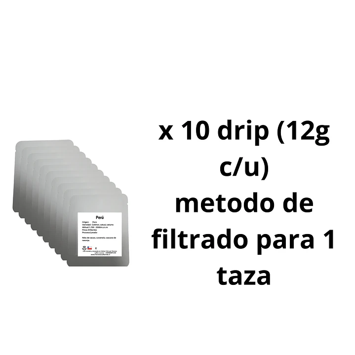 Caja drip cafe Peru perfil espresso 2