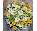 Wreath of Green and Yellow Flowers
