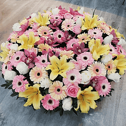 Pink Wildflowers Wreath