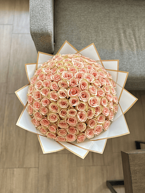 Ramo 100 rosas rosadas