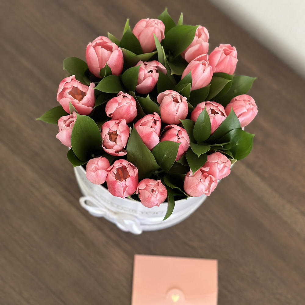 Box 20 tulipanes rosados