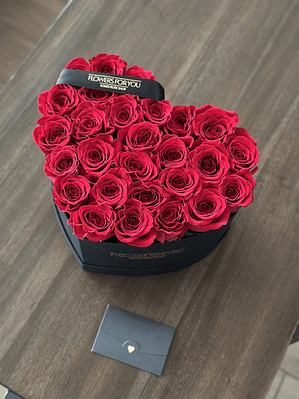 Box corazón rosas XL