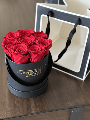 Box rosas preservadas rojas