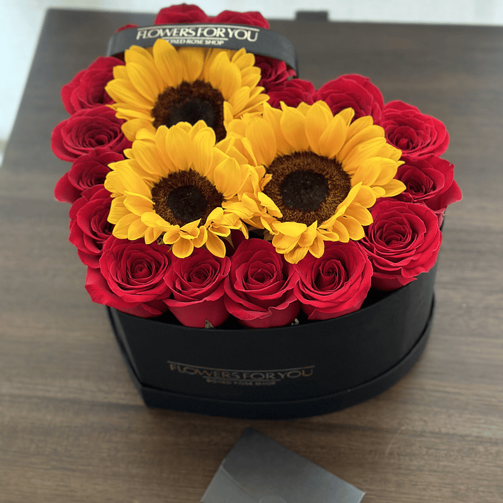 Box rosas y girasoles  2