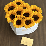 Box corazón girasoles