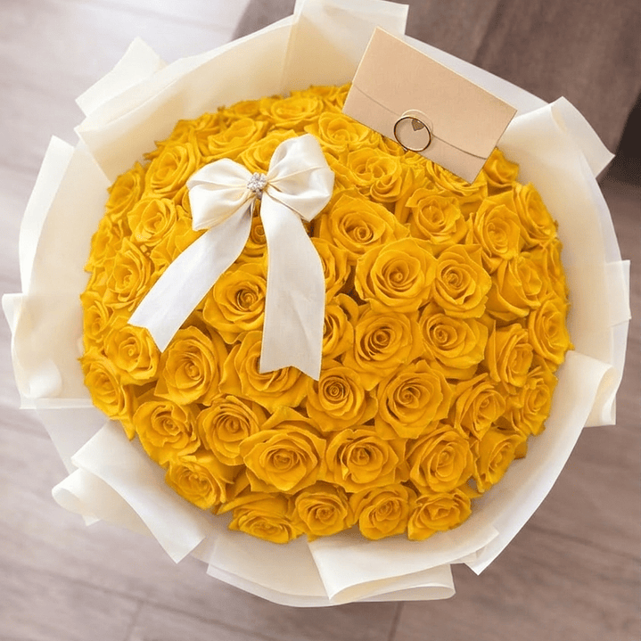 Ramo 50 rosas amarillas  1