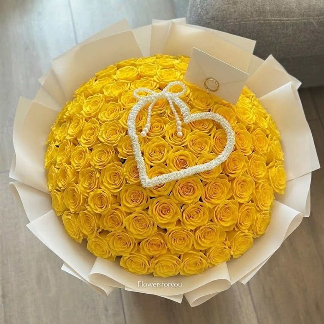 Ramo 70 rosas amarillas 1