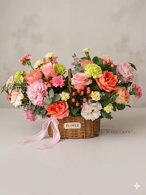 Canasto de Flores Selección Premium