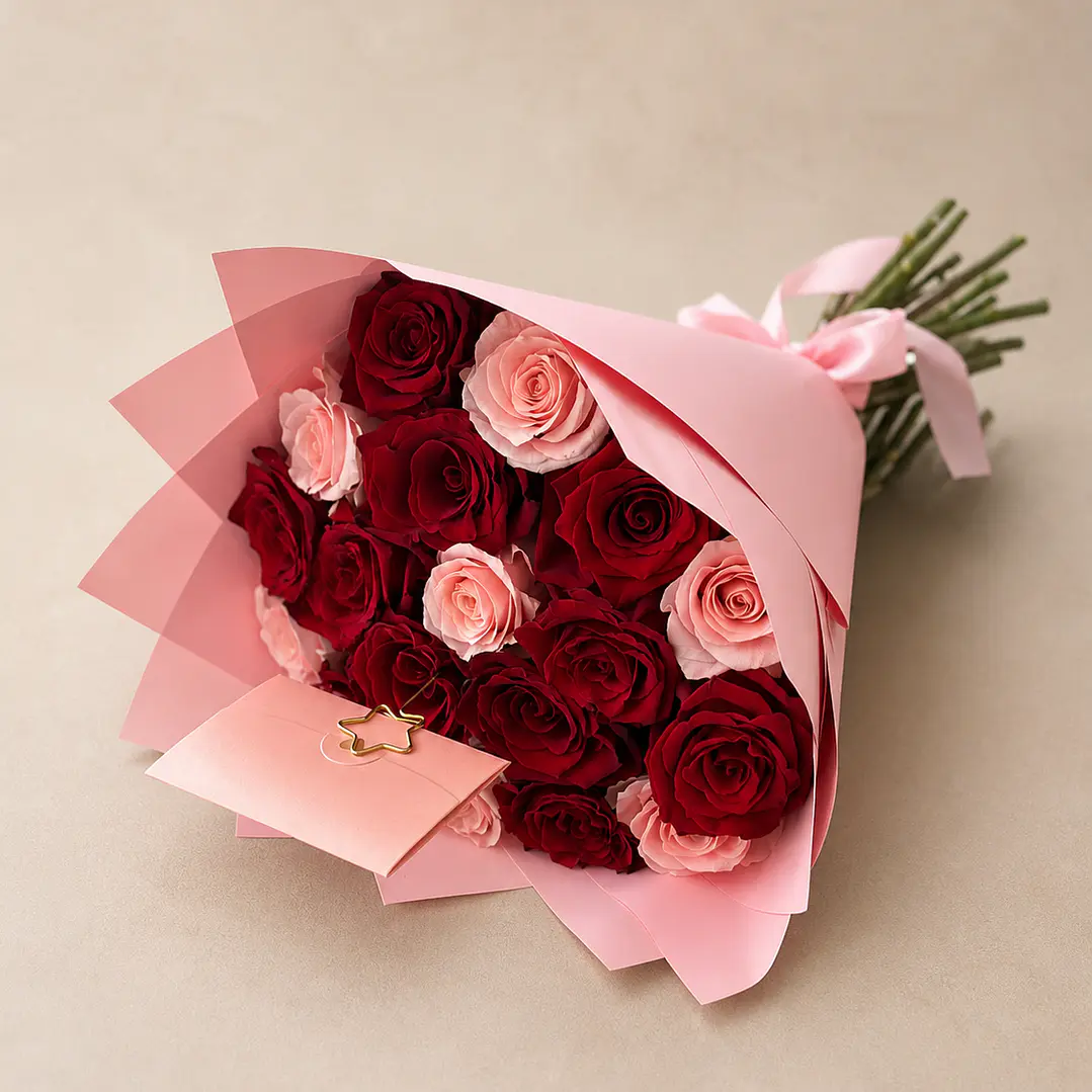 Ramo 18 rosas mixto 1