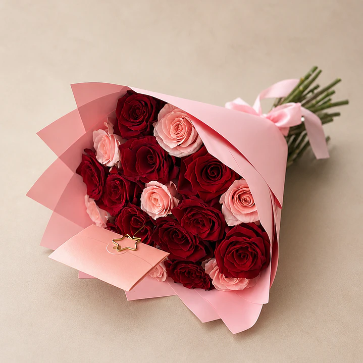 Ramo 18 rosas mixto 1