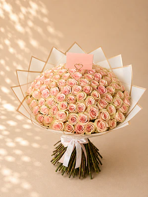 Ramo 100 rosas rosadas