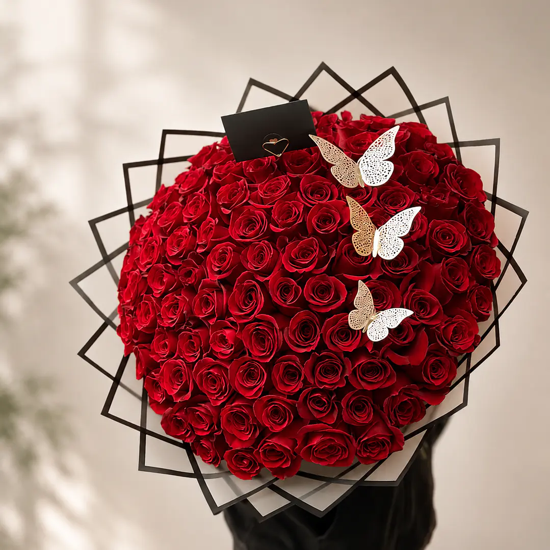 Ramo 100 rosas rojas 1