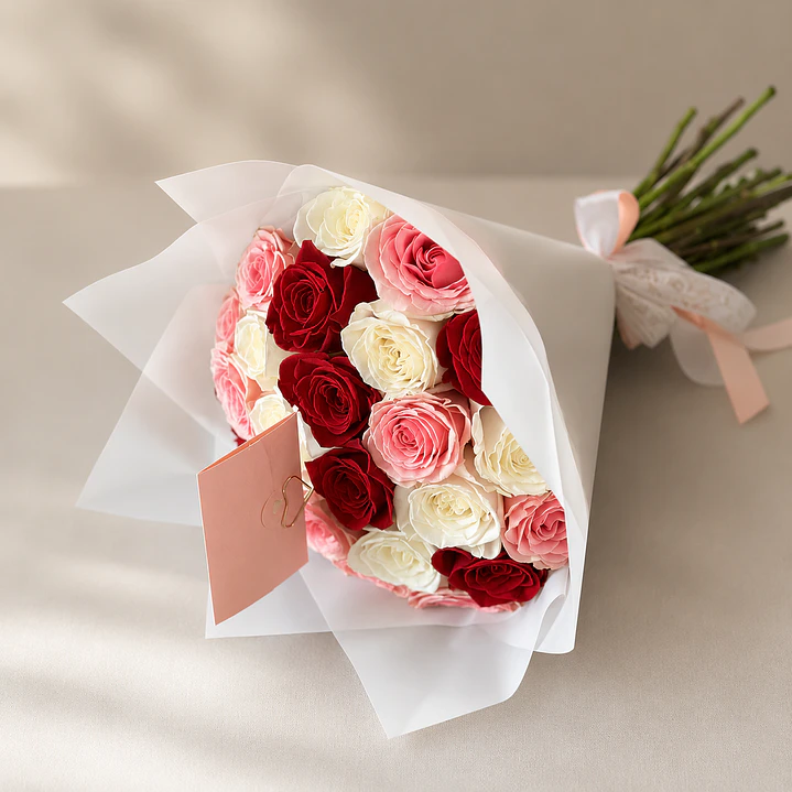 Ramo 24 rosas mixto 1