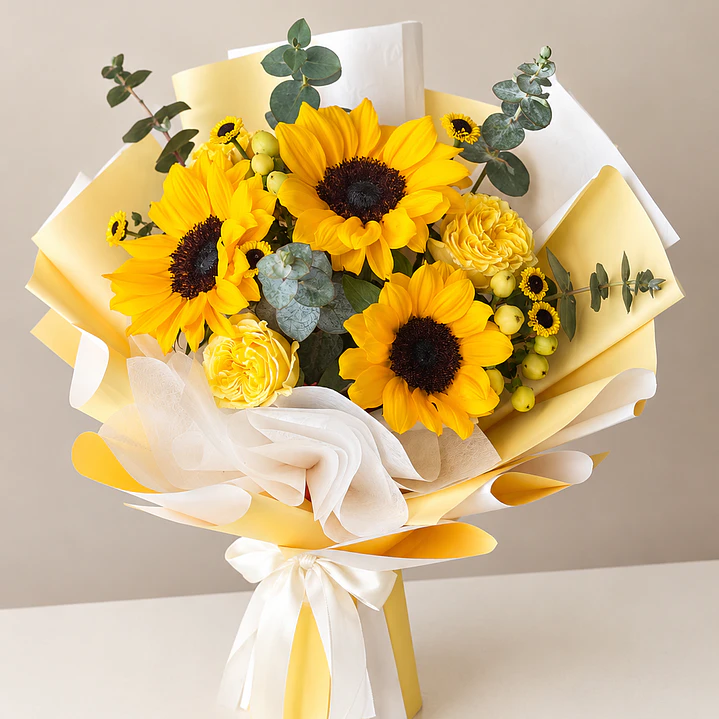 Ramo de Girasoles y Rosas Amarillas 2