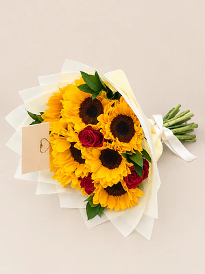 Ramo Mixto de Girasoles y Rosas