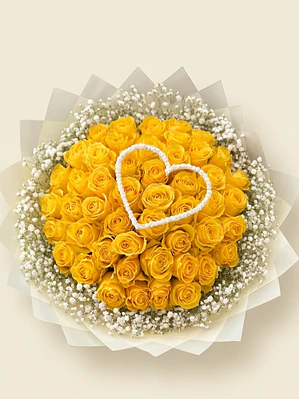 50 rosas amarillas