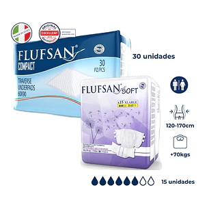 PROMO 3: Pañal Día Talla XL + Sabanillas Compact