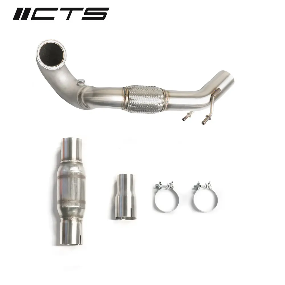CTS Turbo MQB FWD Exhaust Downpipe with HIGH FLOW CAT (MK7/MK7.5 Golf, GTI, GLI, A3 FWD) - IMPORTACION RAPIDA 1