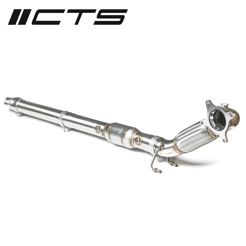 CTS Turbo Audi/VW 2.0T FWD Exhaust Downpipe With High-Flow Cat (MK5, MK6, 8P A3, 8J TT) - IMPORTACION RAPIDA