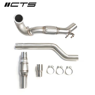 CTS Turbo MQB AWD Exhaust Downpipe with HIGH FLOW CAT (MK7/MK7.5 Golf AWD, Golf R, A3/S3/TT/TT-S Quattro) - IMPORTACION RAPIDA