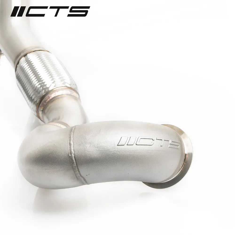 CTS Turbo MQB AWD Exhaust Downpipe with HIGH FLOW CAT (MK7/MK7.5 Golf AWD, Golf R, A3/S3/TT/TT-S Quattro) - IMPORTACION RAPIDA 3