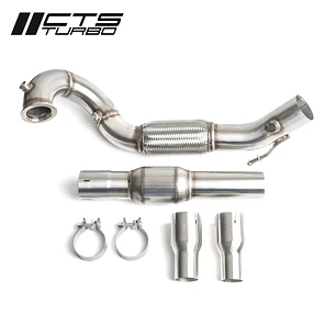 CTS Turbo MK6/MK7 Jetta 1.4T/1.5T, MK7 Golf 1.4TSI/1.5TSI 3″ Downpipe with HIGH-FLOW CAT for EA211 engines - IMPORTACION RAPIDA
