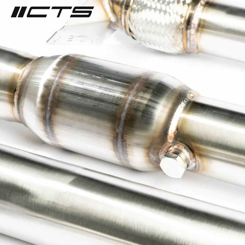CTS Turbo MK6 Golf R 2.0T, MK2 Audi TT Quattro/TT-S 2.0T, 8P A3 Quattro/S3 2.0T High Flow CAT Downpipe - IMPORTACION RAPIDA 4