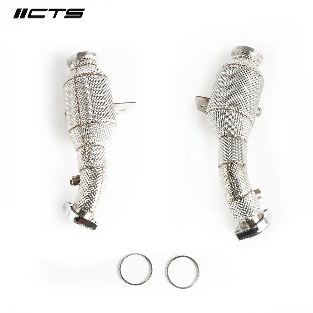 CTS Turbo HIGH-FLOW cat set for Mercedes Benz C43 C400 C450 E43 E400 E450 with M276 engine - IMPORTACION RAPIDA 1