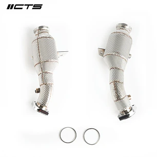 CTS Turbo HIGH-FLOW cat set for Mercedes Benz C43 C400 C450 E43 E400 E450 with M276 engine - IMPORTACION RAPIDA