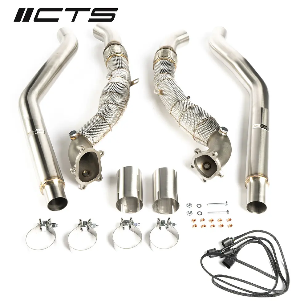 CTS Turbo Audi C7/C7.5 S6/S7/RS7 4.0T Cast Downpipe Set with High Flow Cats - IMPORTACION RAPIDA 1