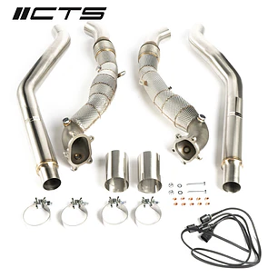 CTS Turbo Audi C7/C7.5 S6/S7/RS7 4.0T Cast Downpipe Set with High Flow Cats - IMPORTACION RAPIDA